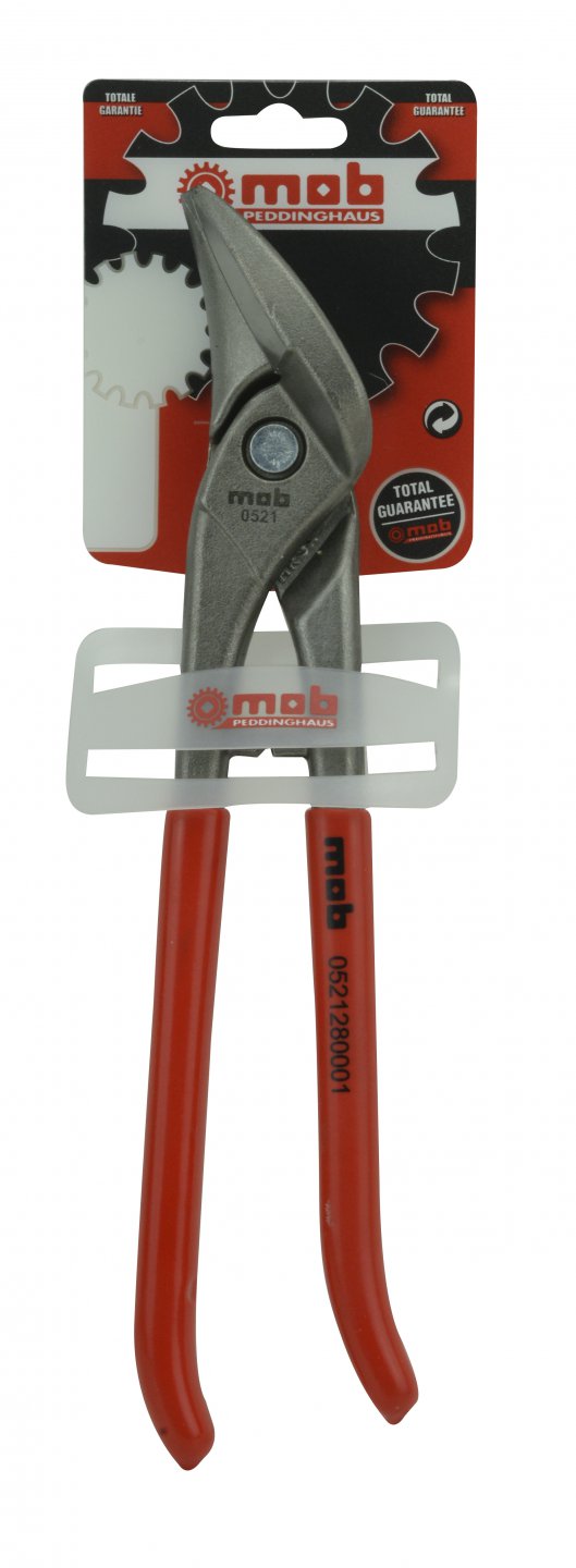 Tin snips - standard snips, right cutting, on card