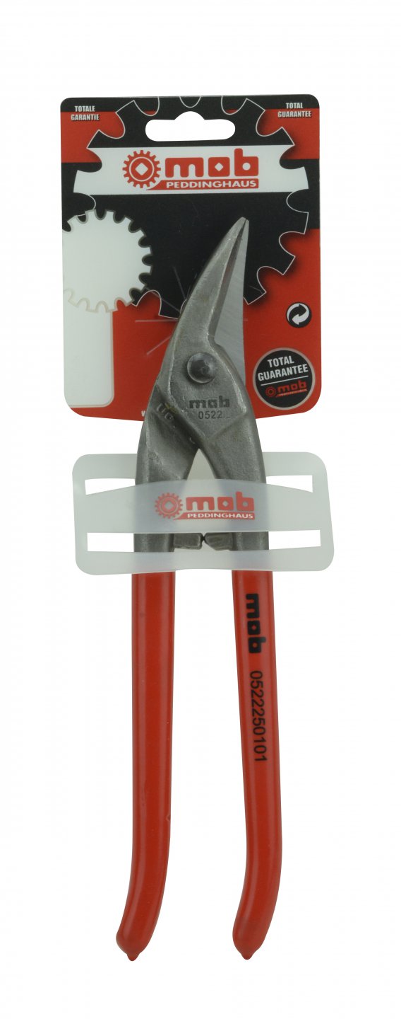 Tin snips - curve-cutting snips, left cutting, on card