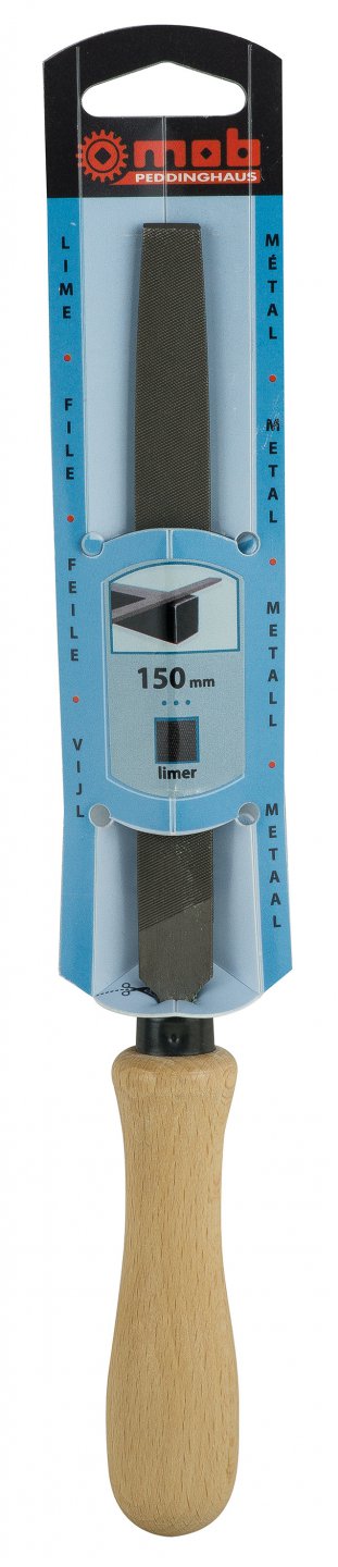 Warding file - wooden handle - on card