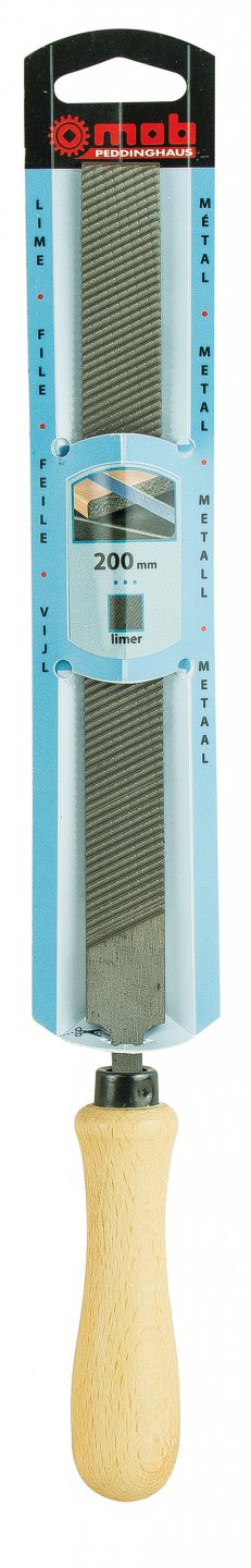 Flat file - wooden handle - on card