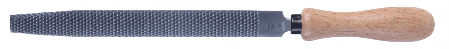 Half round rasp with wooden handle