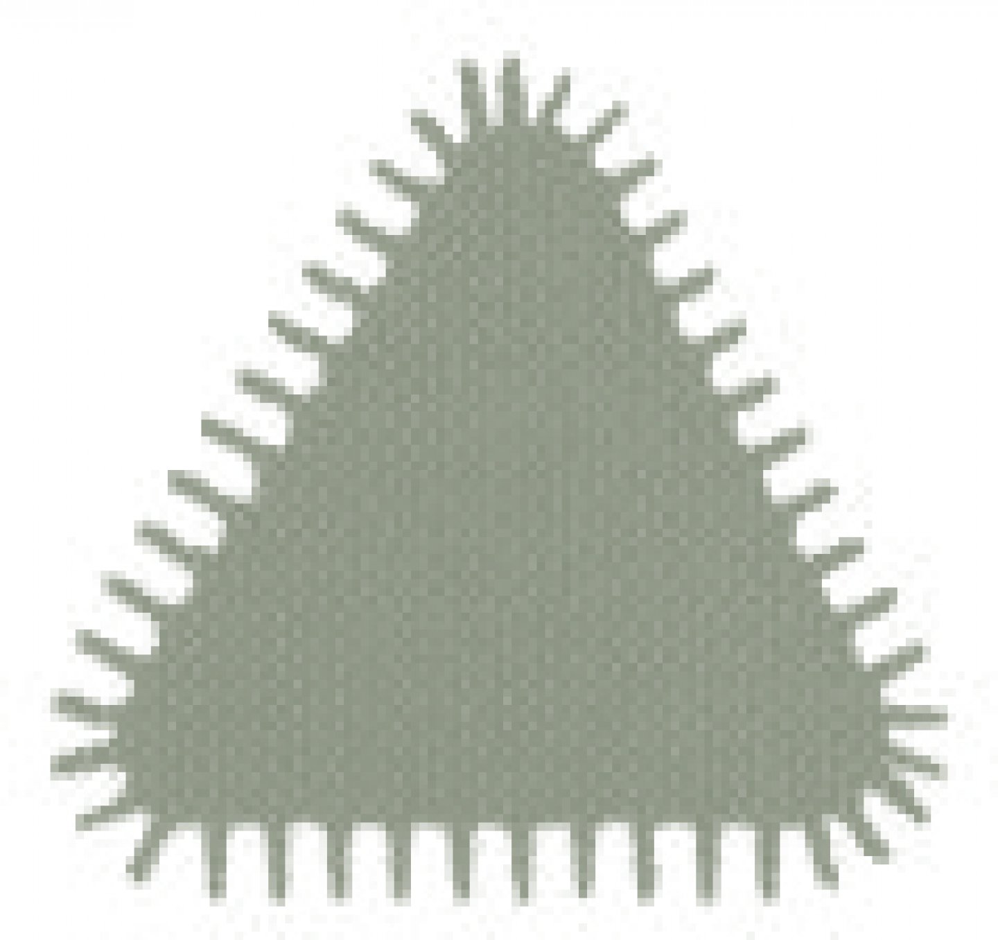 Three square saw file - wooden handle - on card 02