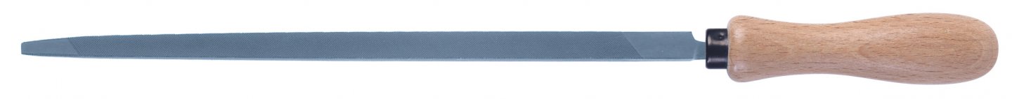 Three square saw file - wooden handle - on card 03