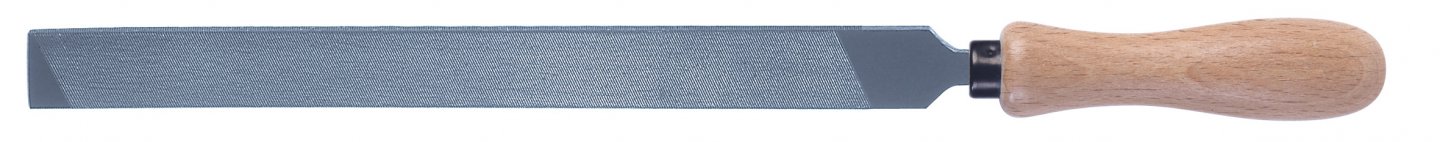 Mill saw file - 1 rounded edge - wood handle