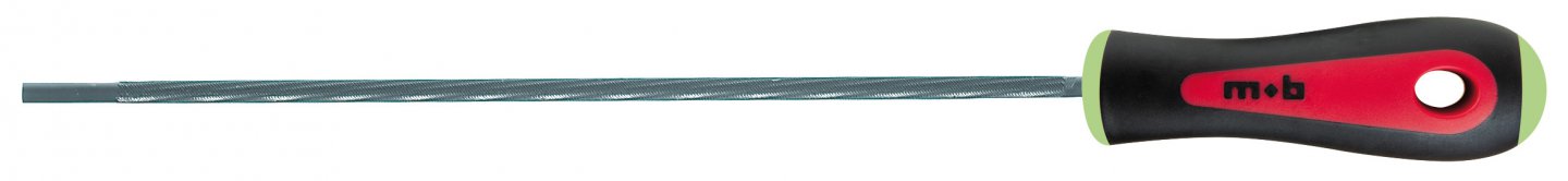 Round chainsaw file - bi-material handle - on card