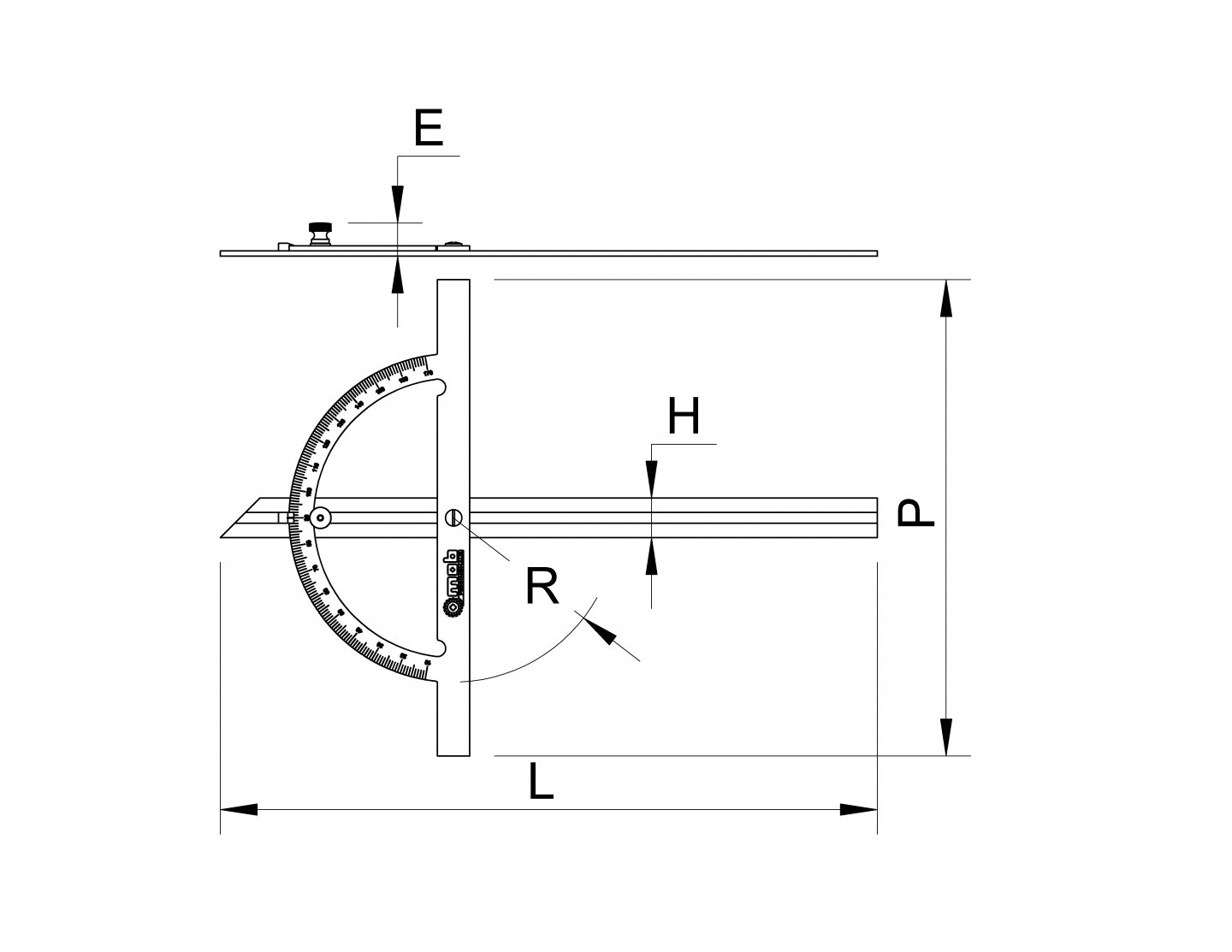 Protractor with sliding rule 02