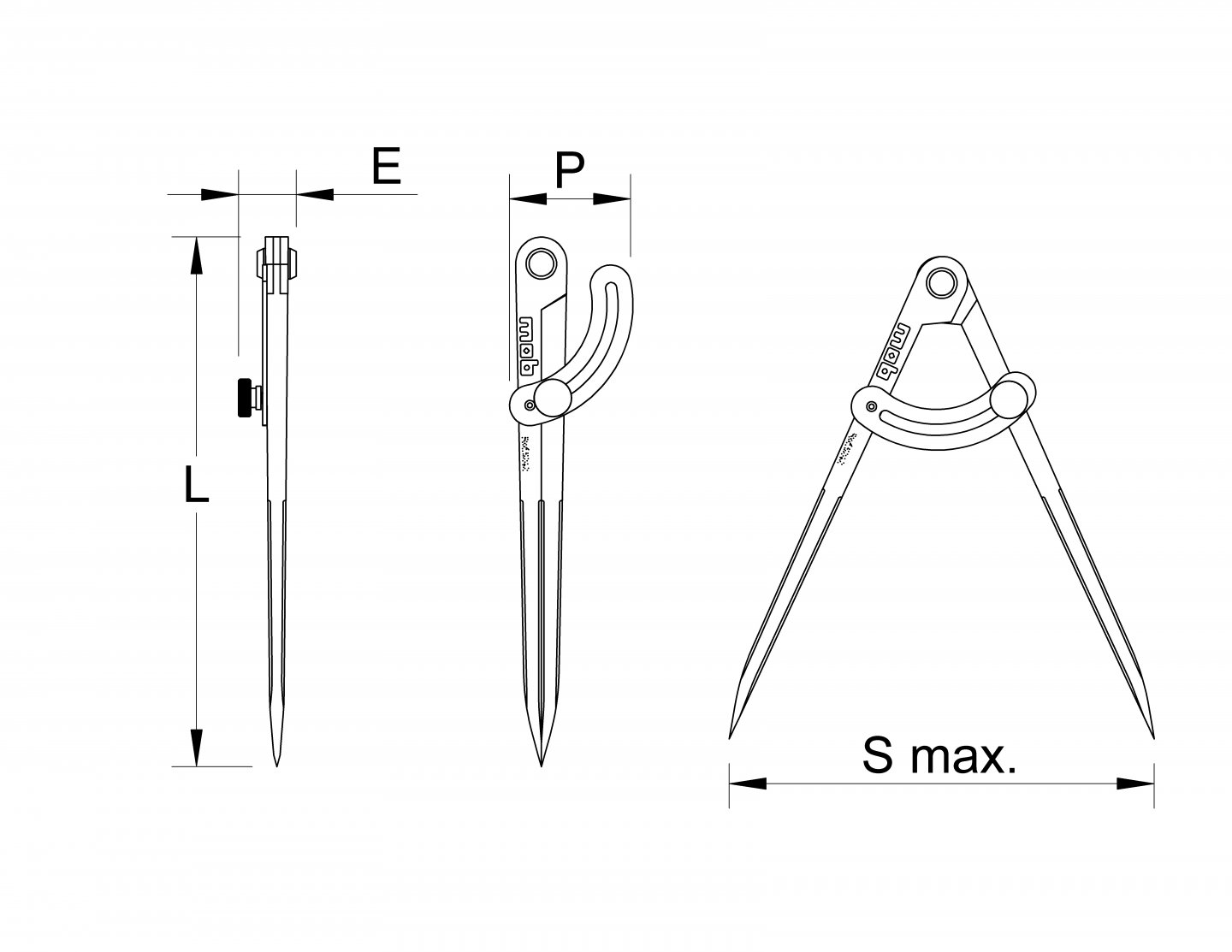 Hinged compass on card 03