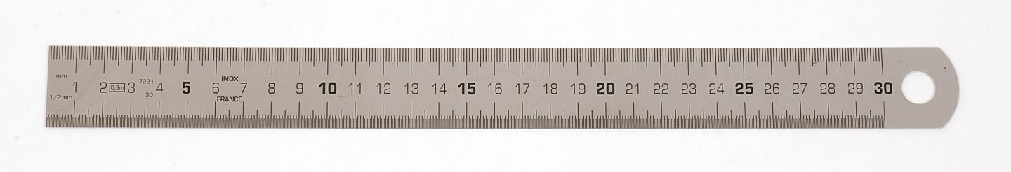 Workshop ruler - stainless steel - semi-rigid