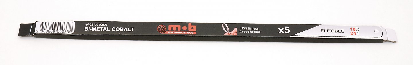 Hss cobalt bi-metal saw blade - white - set of 5 - 300 mm