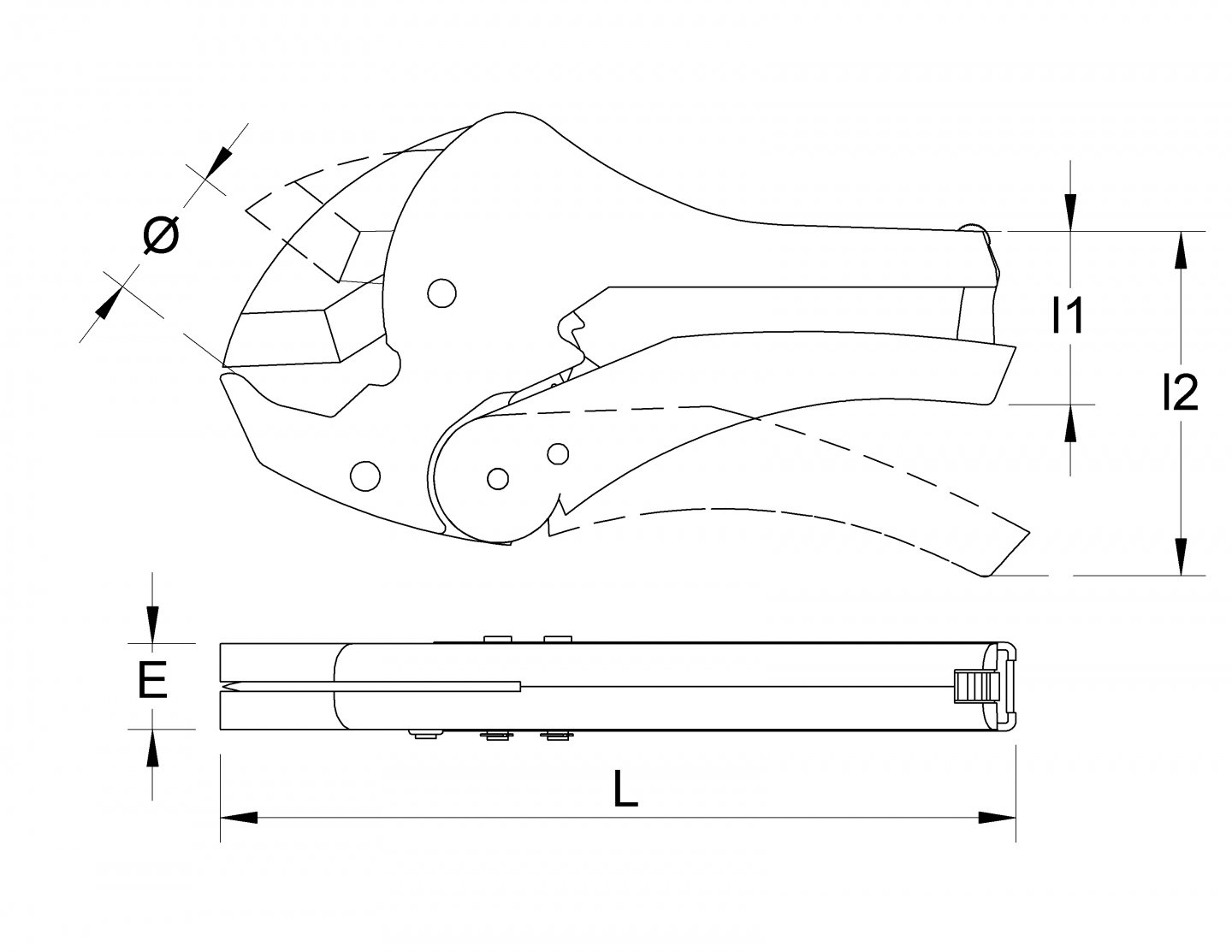 Pipe cutter for plastic pipes 03