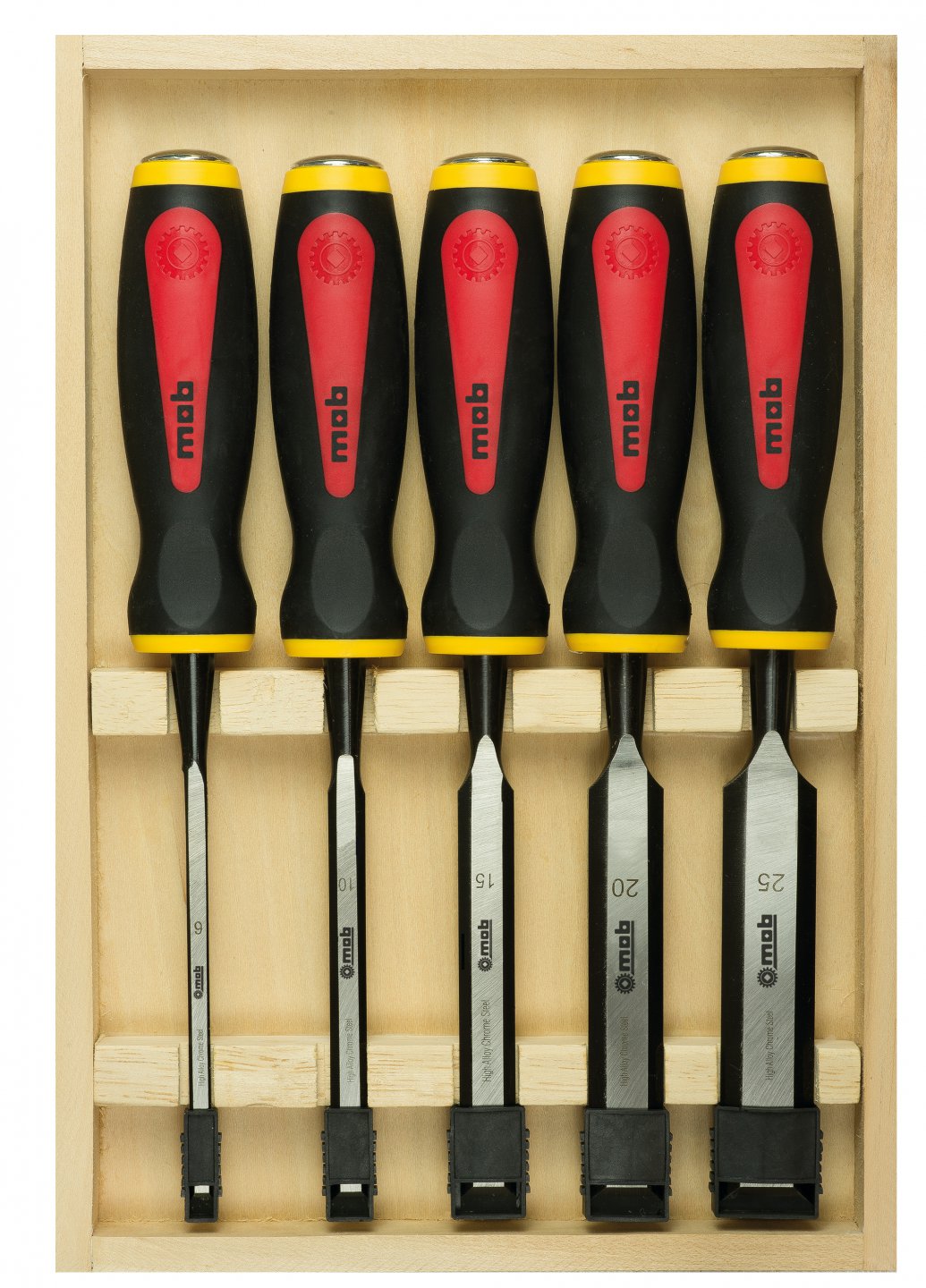 Chisel set - 5 pieces - tri-material handle 02