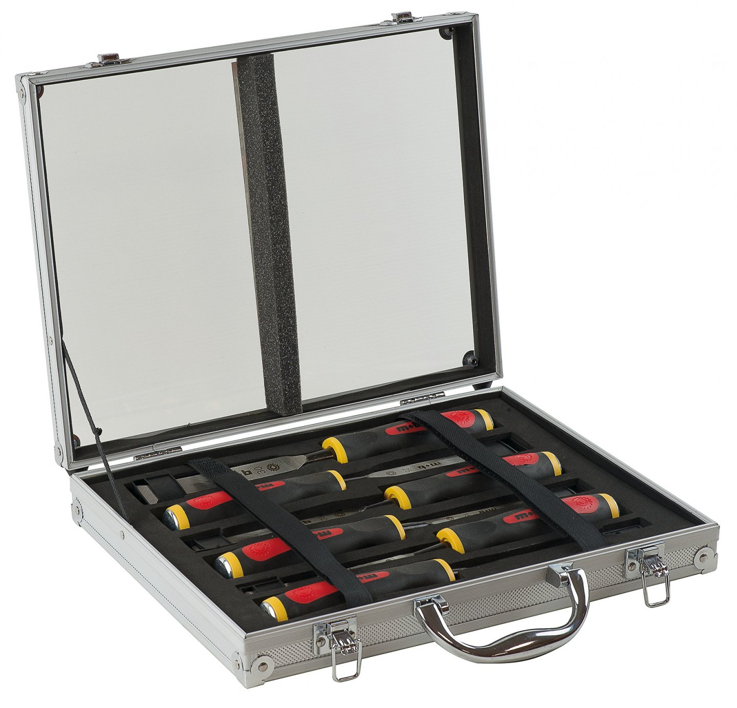 Chisel set - 6 pieces - in aluminium case