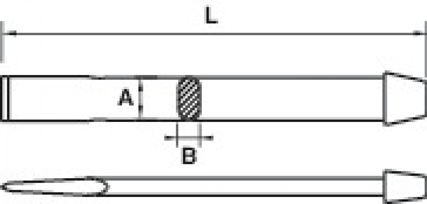 Engineer's cold chisel whith haft 02