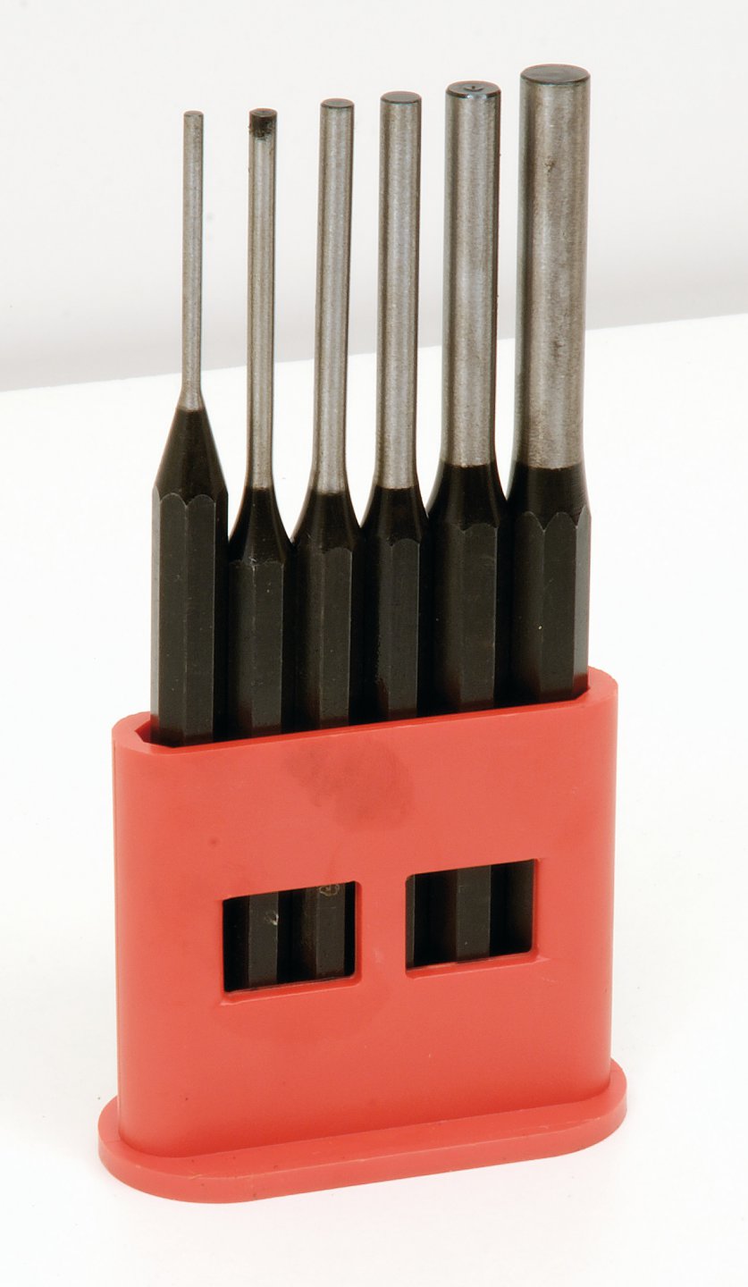 Rack of 6 pin punches