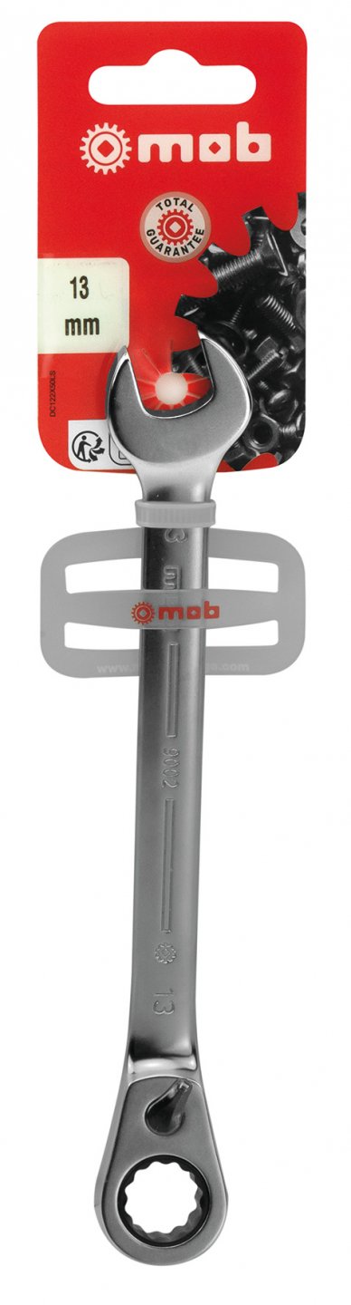 Ratcheting combination spanners, on card