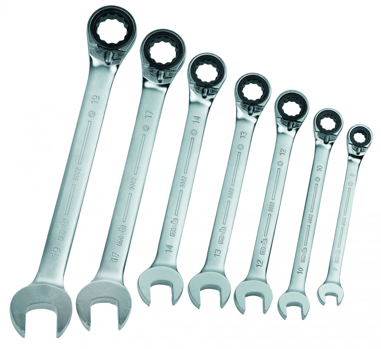 Ratcheting combination spanner set in plastic display 03