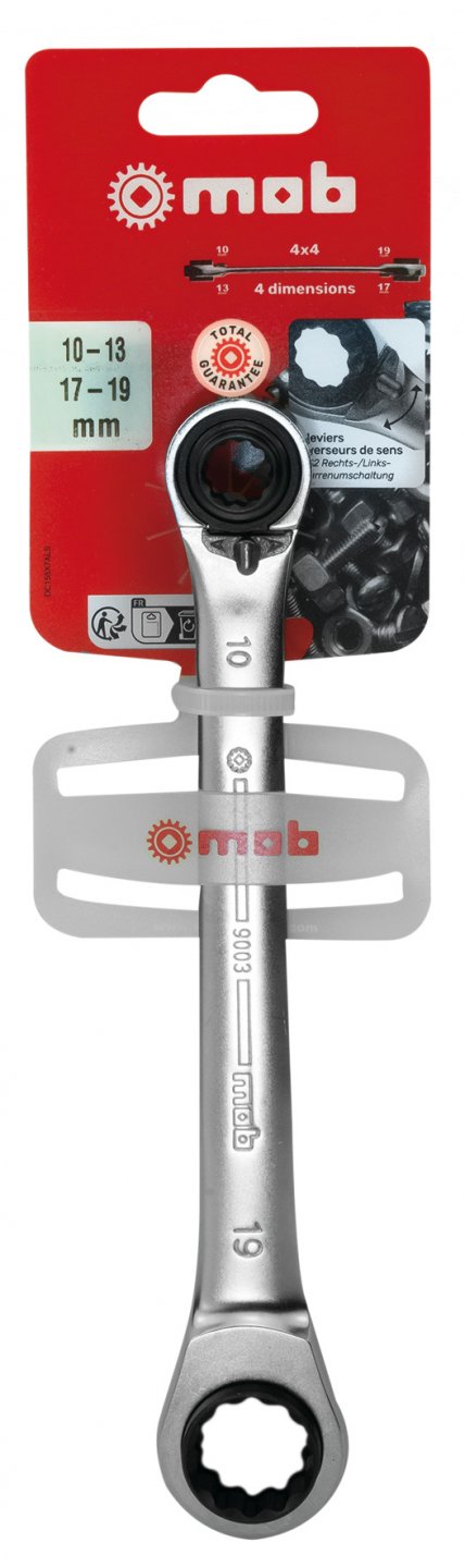 Double ratcheting wrenches 4x4, on card