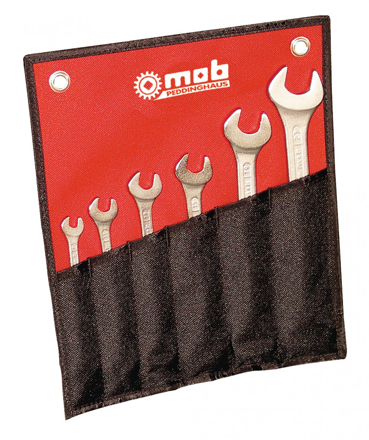 Double open-end wrenches set, textile bag