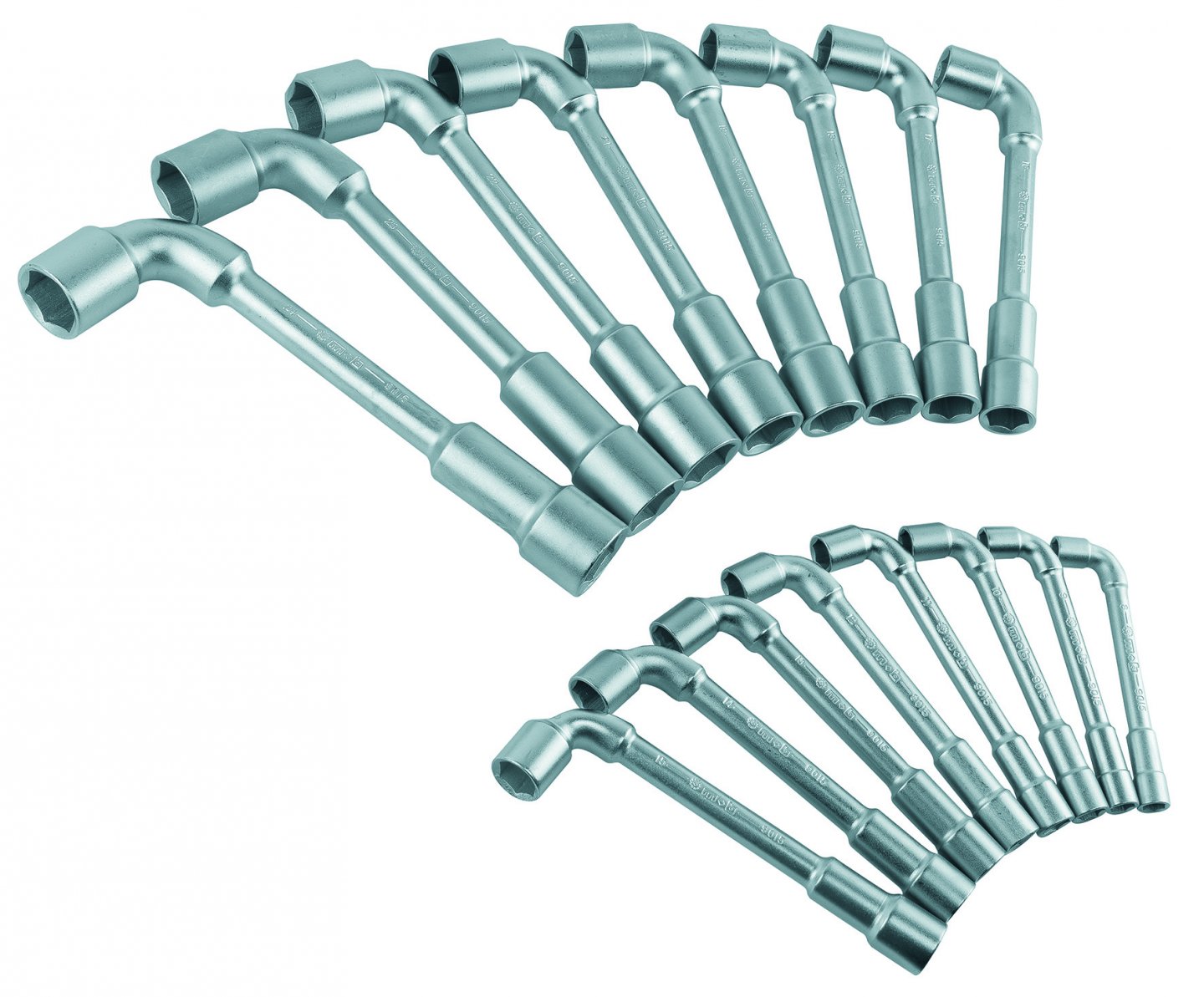Offset open socket wrenches set 6x6 02