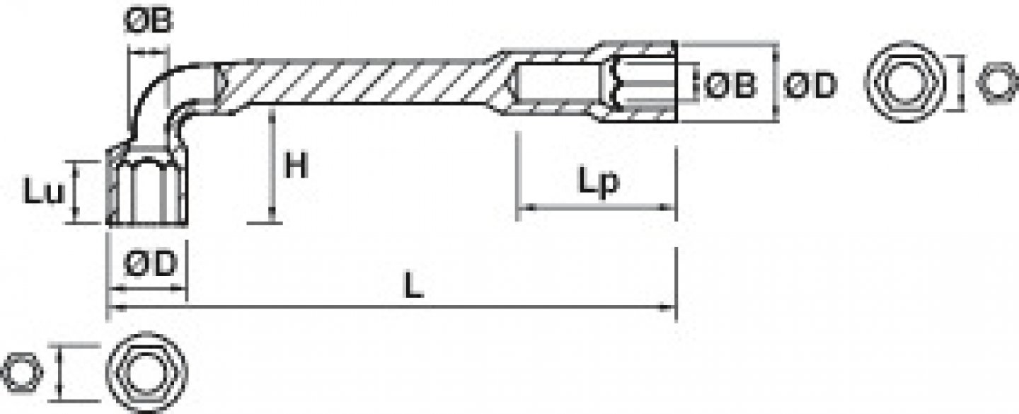 Offset open socket wrenches 6x6 02