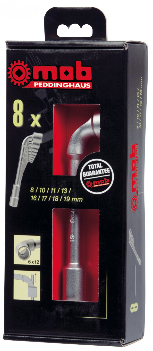 Offset open socket wrenches sets 6x12 in displaybox