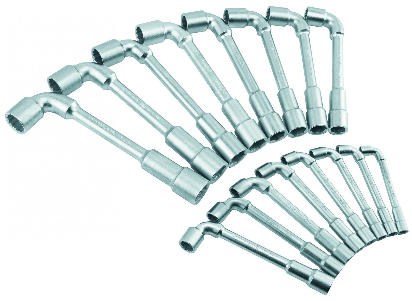 Offset open socket wrenches set 6x12 04