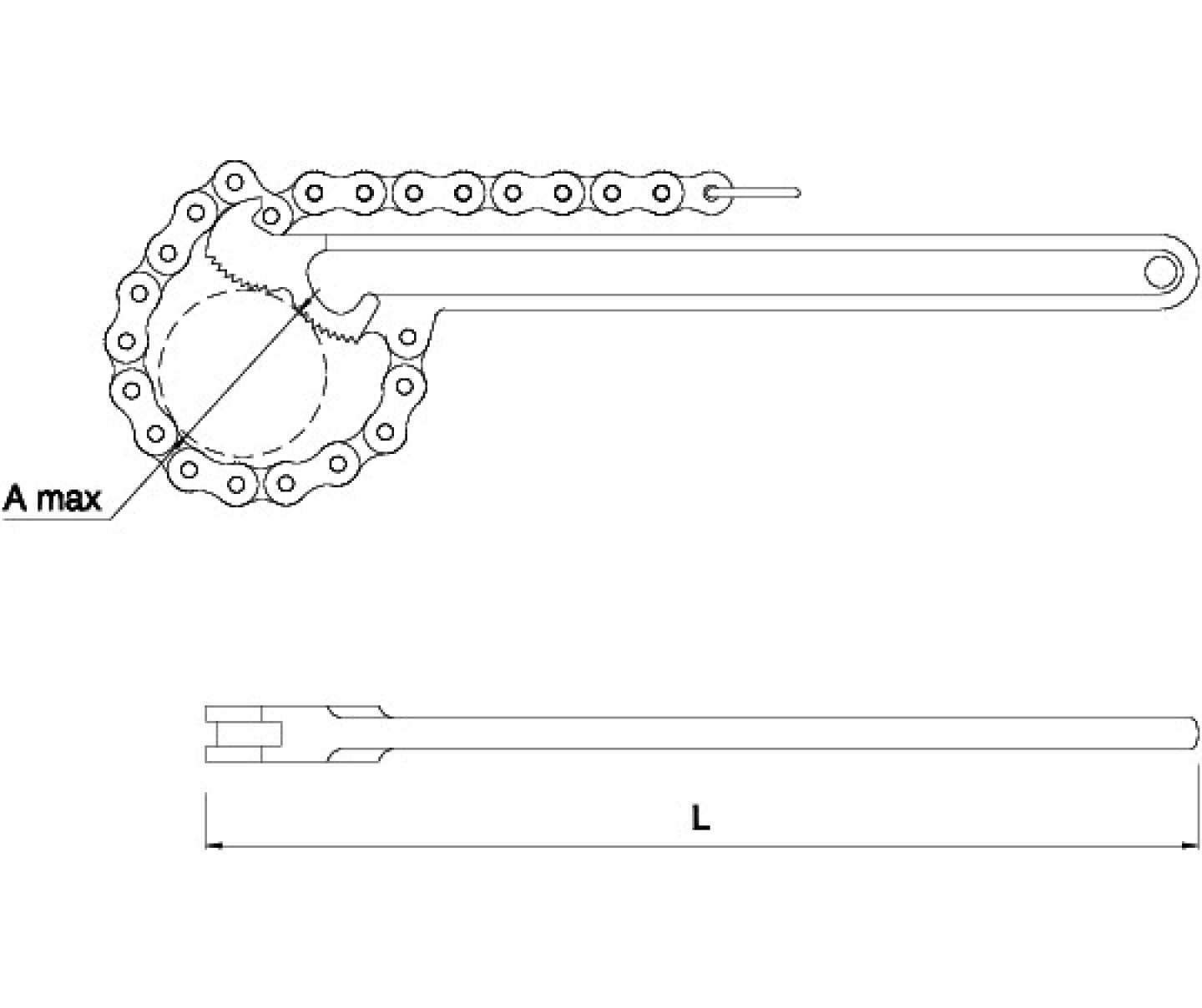 Chain pipe wrench 02