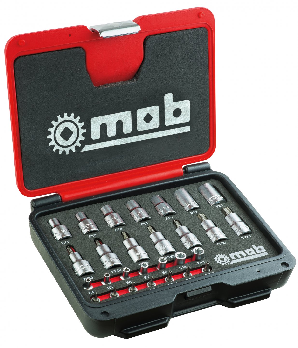 ‘torx’ socket set - 1/4'' and 1/2'' torx tr sockets, 28 pieces in a fusion box 03