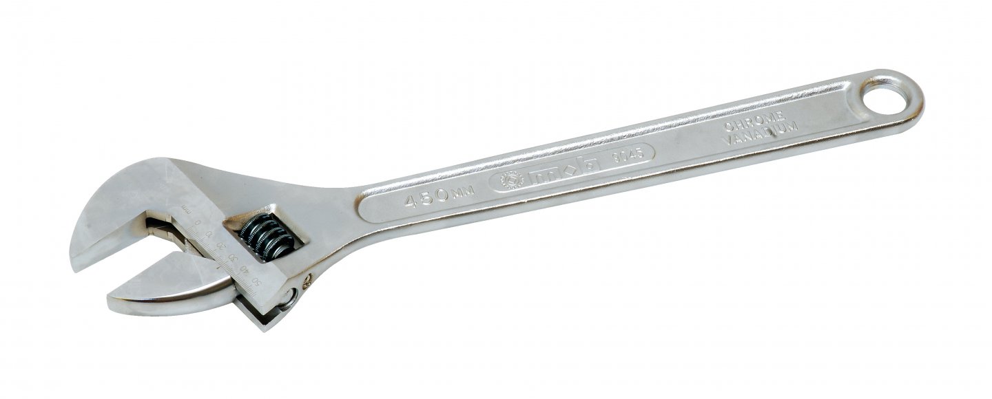 Chromed adjustable wrenches on card 02