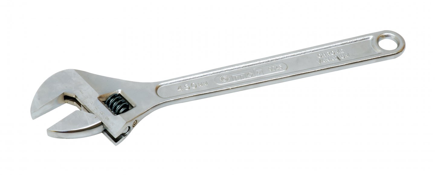 Chromed adjustable wrenches
