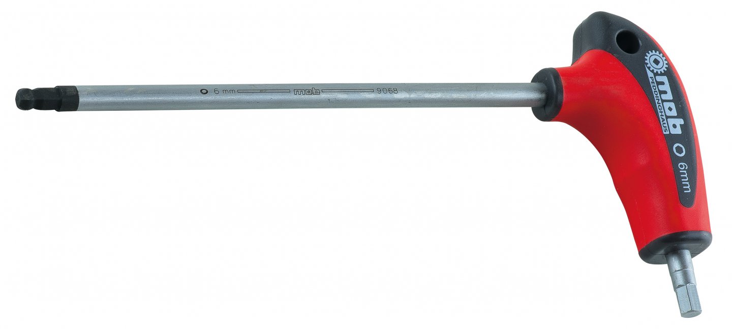 Hexagonal keys with spherical head and t-handle