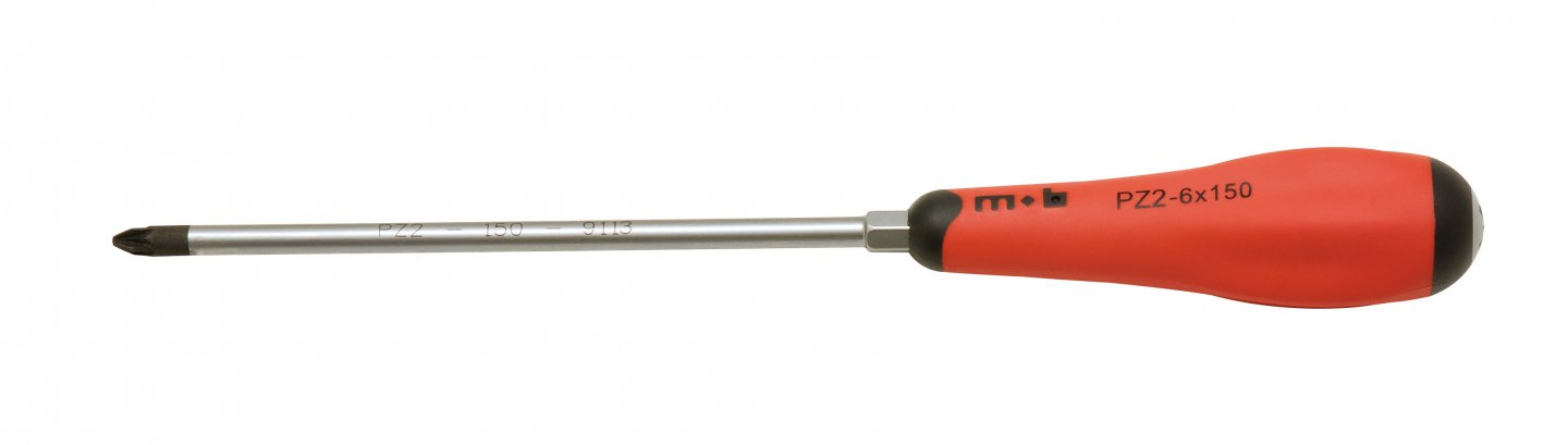 Screwdriver for pozidriv screws - hexagonal ferrule