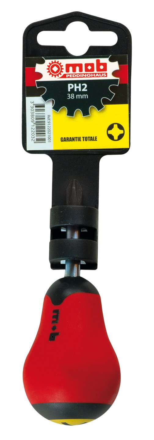 Slotted screwdriver - extra short, on card