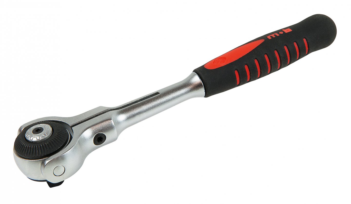 Ratchet with swivel head, 1/4