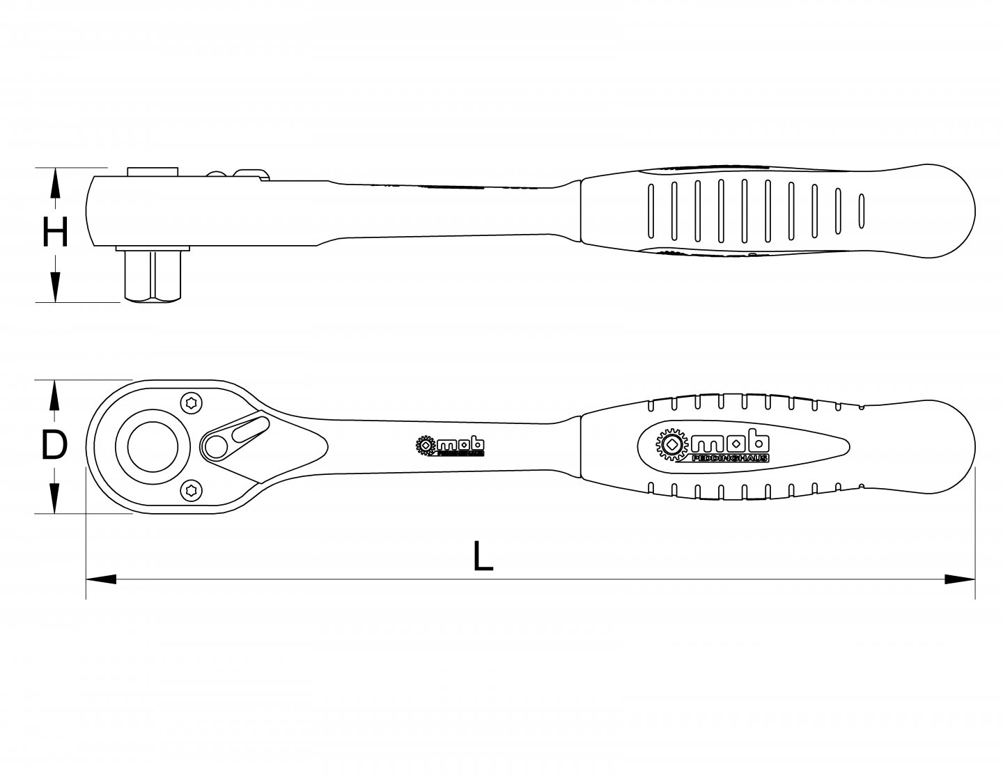 Reversible ratchet 1/2'' 02