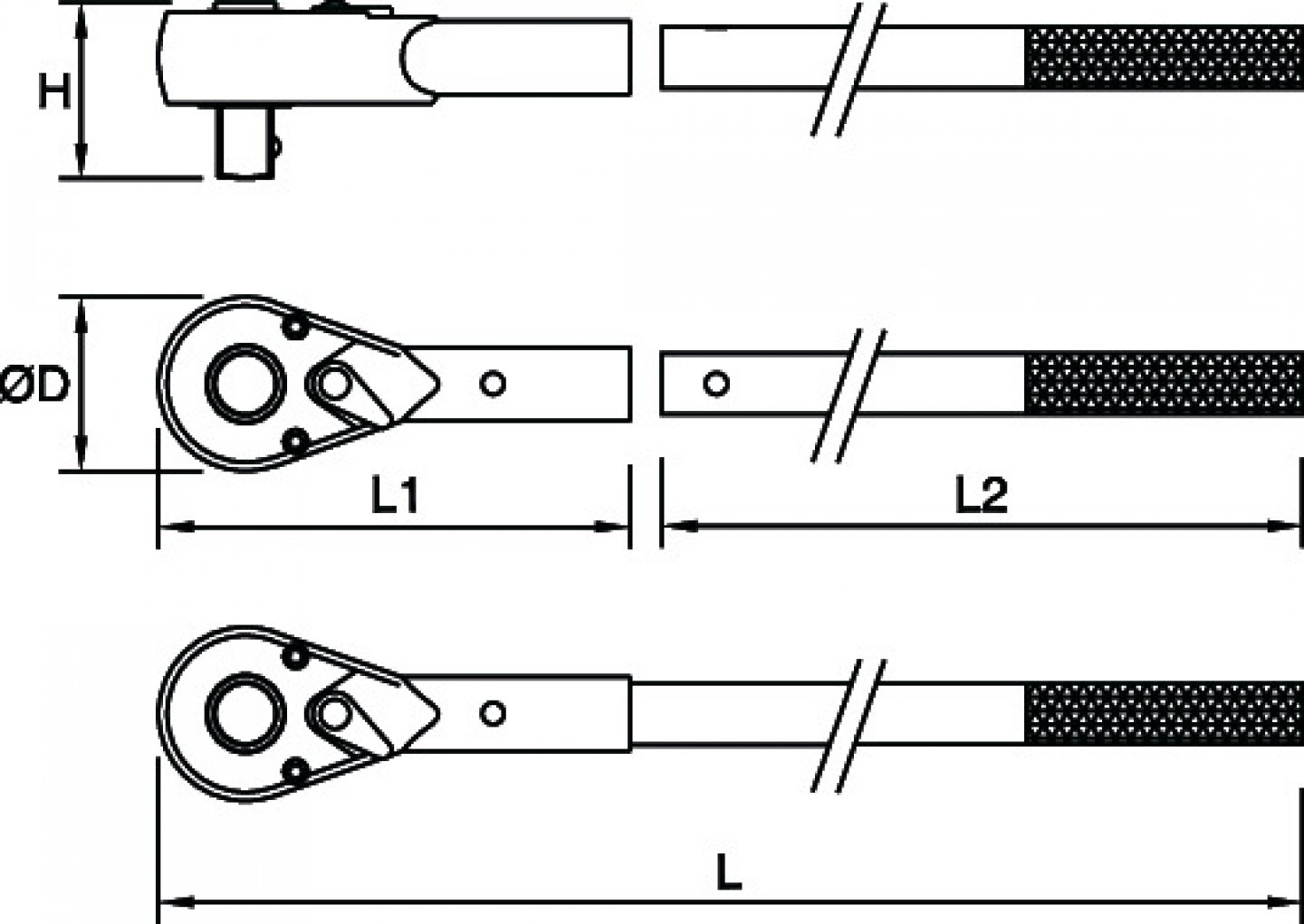 Reversible ratchet 3/4'' 02