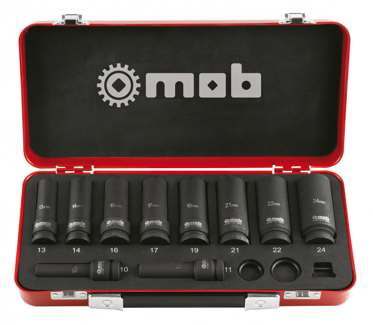 6 sides long impact socket set 1/2'' 10 pieces