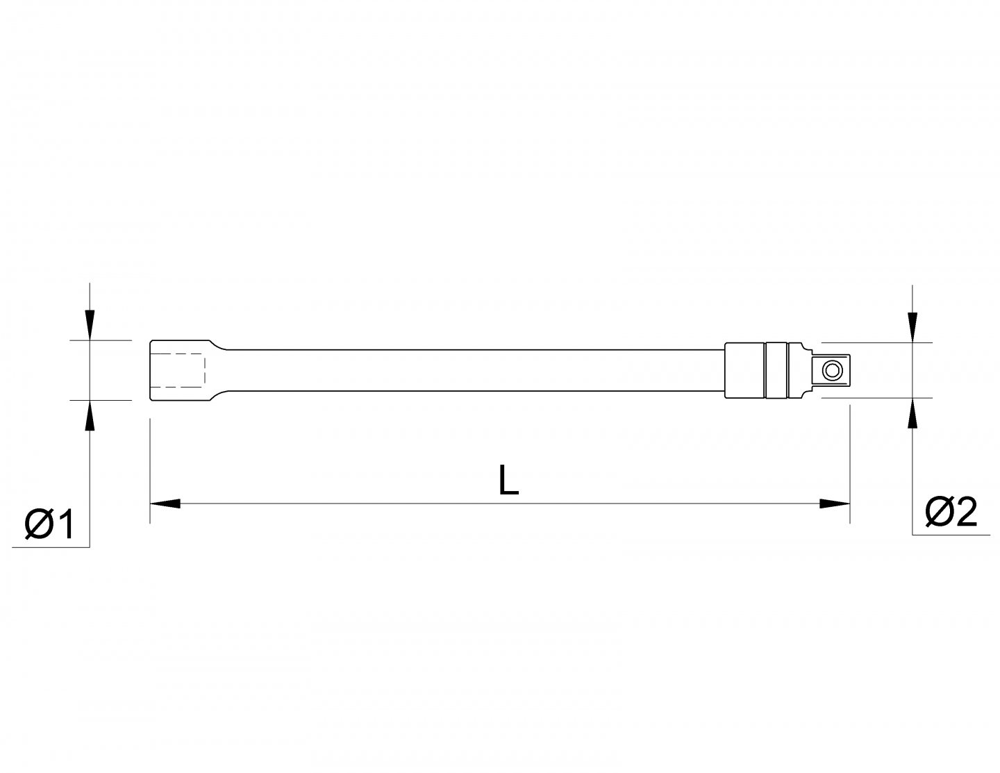 Click'n hold extension bar, 1/4'' 02