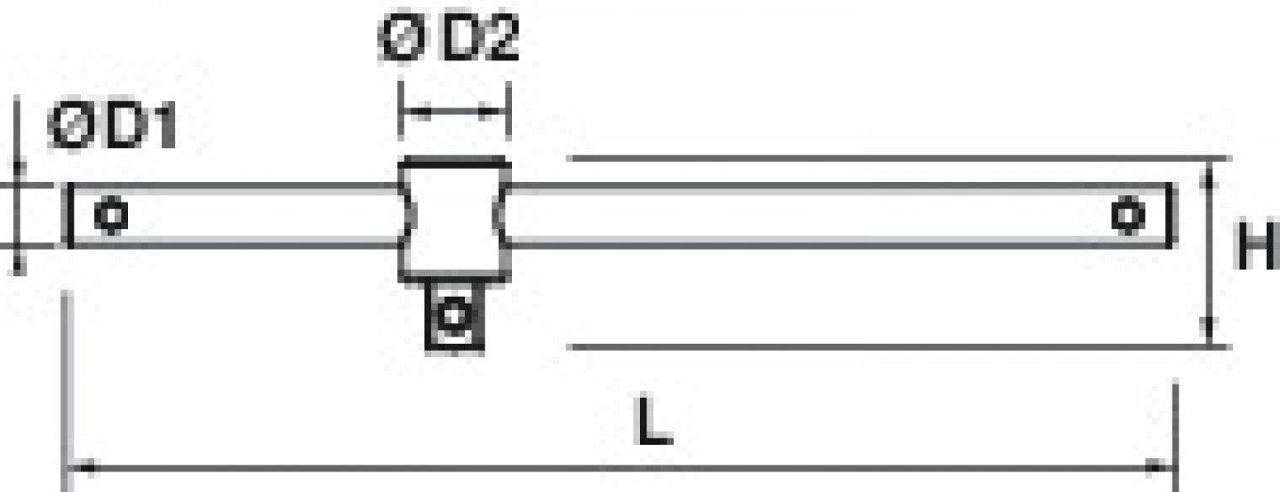 T-handle with sliding square drive 1'' 02