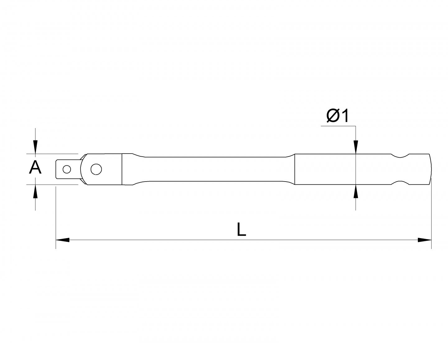 Hinged handle 1/4'' 02