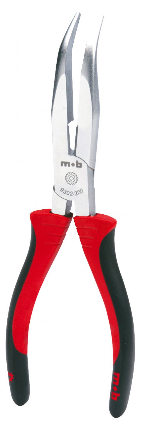 Half-round nose pliers, 90° jaws, on card 02