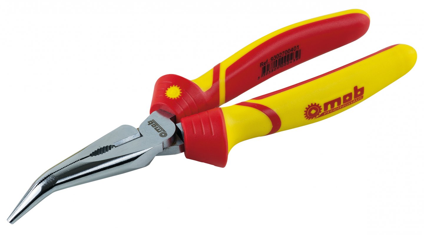 Half round nose pliers, angled