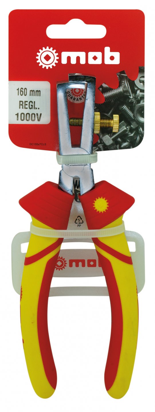 Wire stripping pliers, on card