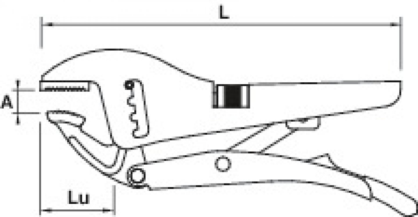 Lock-grip pliers with short jaws 02