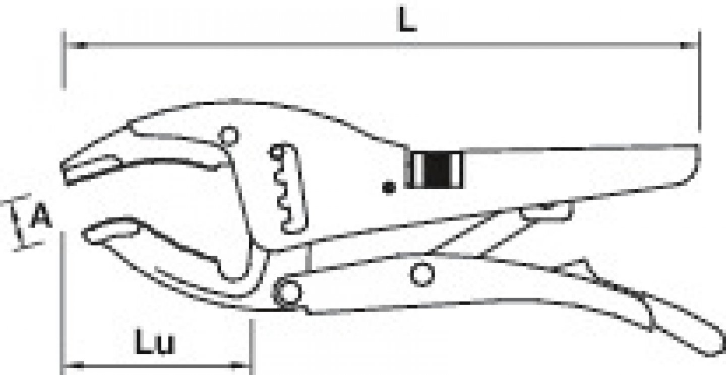 Lock-grip pliers with long jaws 02