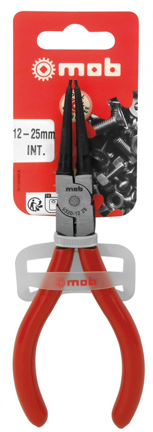 Circlip pliers for internal clips, on card