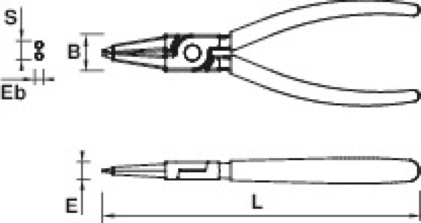 Circlip pliers for internal clips 02