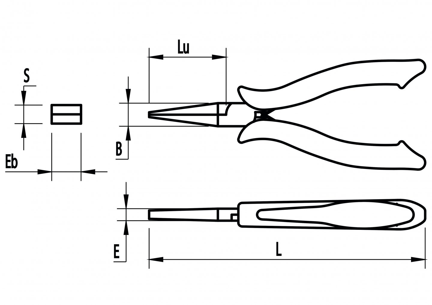 Flat long nose pliers 02