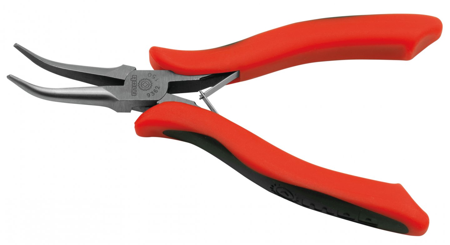 Bent half round nose pliers