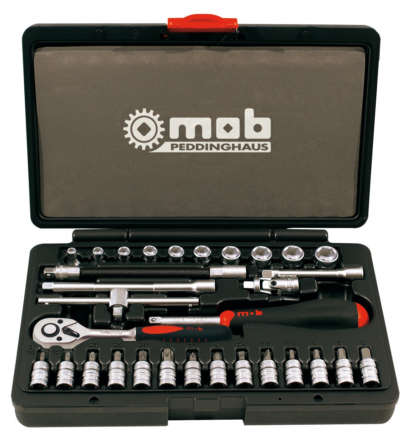 Socket set - 31 pieces, 1/4'', ratchet